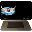 Female Swimmer Offset Novelty Metal Magnet M-3801