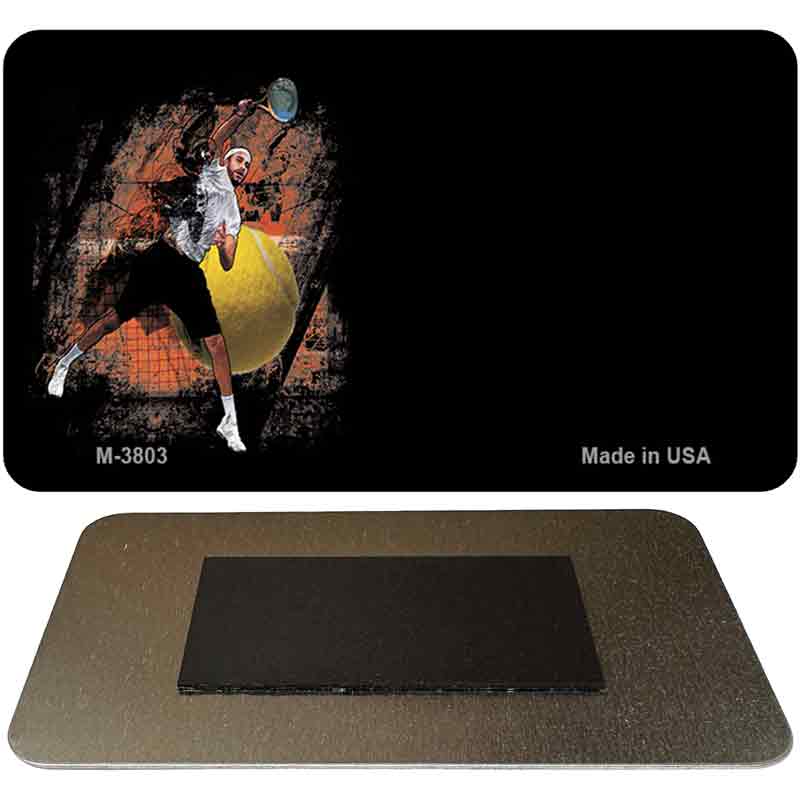 Tennis Offset Novelty Metal Magnet M-3803