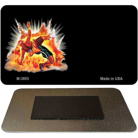 Wrestling Offset Novelty Metal Magnet M-3805