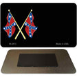 Crossed Rebel Flags Offset Novelty Metal Magnet M-3813