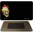 Skull Flame Offset Novelty Metal Magnet M-3814