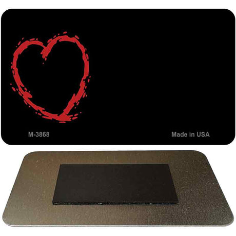 Heart Offset Novelty Metal Magnet M-3768