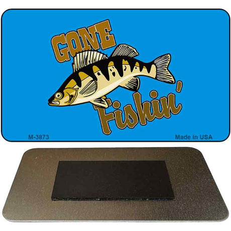 Gone Fishing Novelty Metal Magnet M-3873