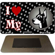 I Love My Doberman Novelty Metal Magnet M-3885