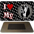 I Love My Bloodhound Novelty Metal Magnet M-3892