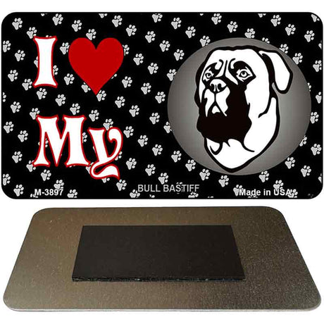 I Love My Bull Mastiff Novelty Metal Magnet M-3897