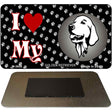 I Love My Golden Retriever Novelty Metal Magnet M-3909