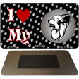 I Love My Papillon Novelty Metal Magnet M-3919