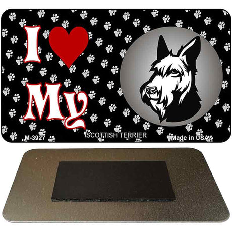 I Love My Scottish Terrier Novelty Metal Magnet M-3927