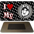 I Love My Shetland Sheepdog Novelty Metal Magnet M-3928