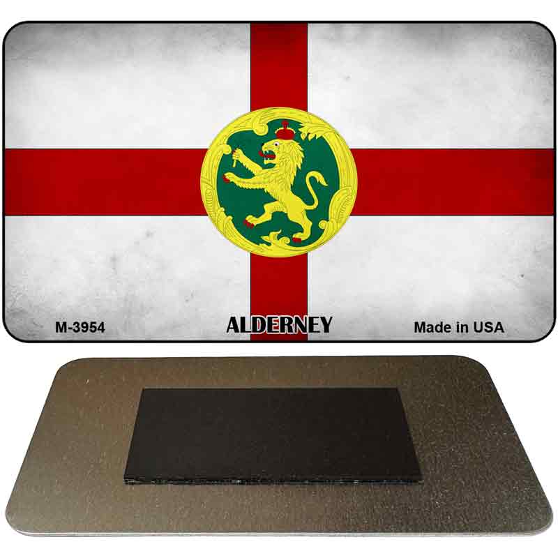 Aldemey Flag Novelty Metal Magnet M-3954