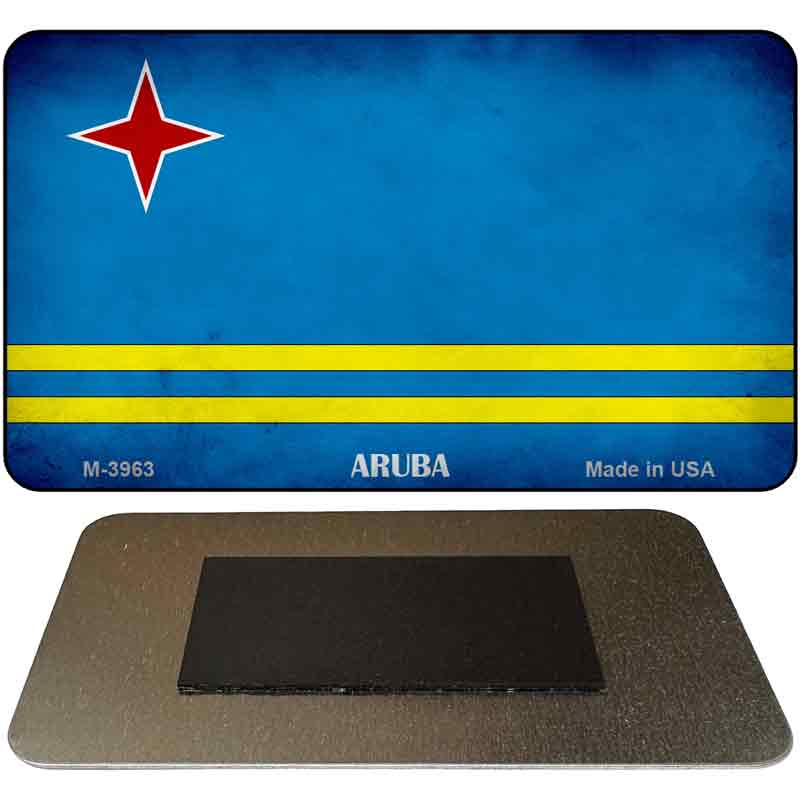 Aruba Flag Novelty Metal Magnet M-3963