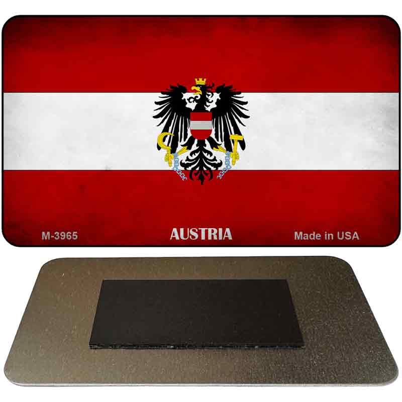 Austria Flag Novelty Metal Magnet M-3965