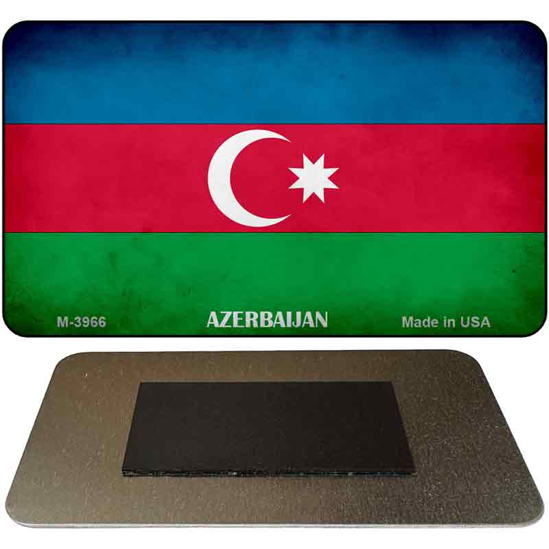 Azerbaijan Flag Novelty Metal Magnet M-3966