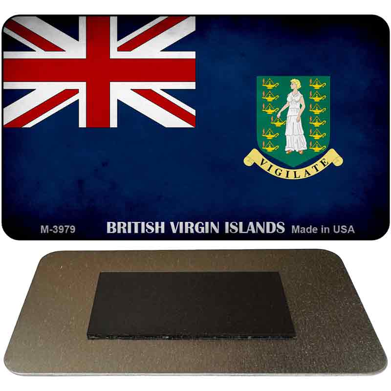 British Virgin Islands Flag Novelty Metal Magnet M-3979