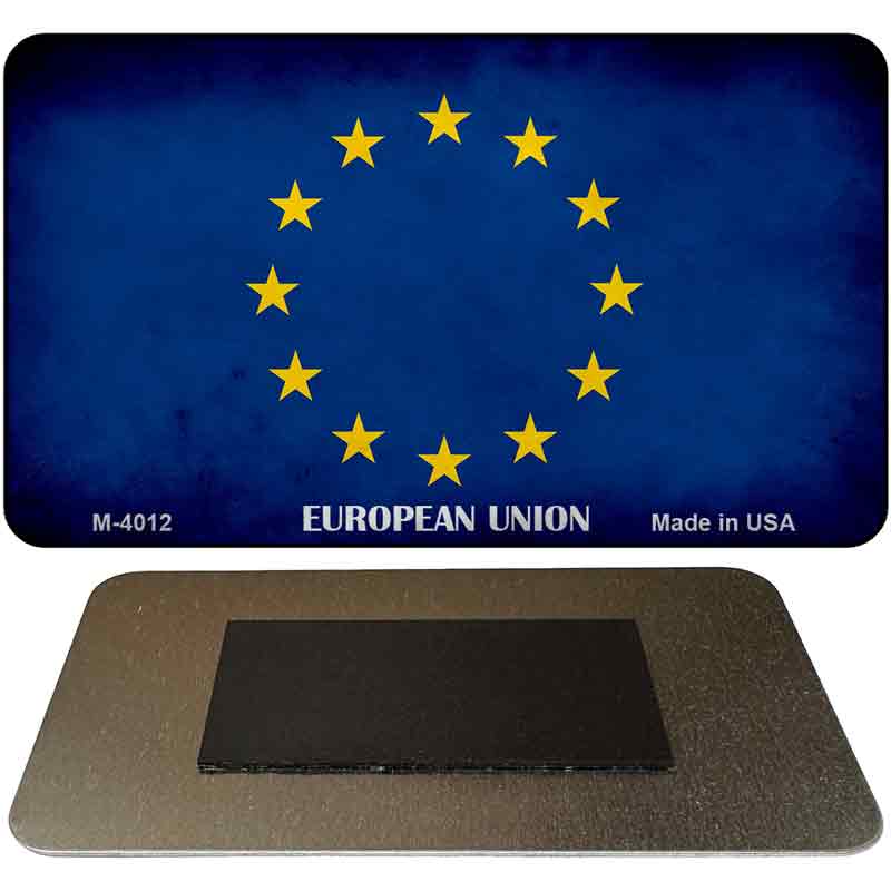 European Union Flag Novelty Metal Magnet M-4012