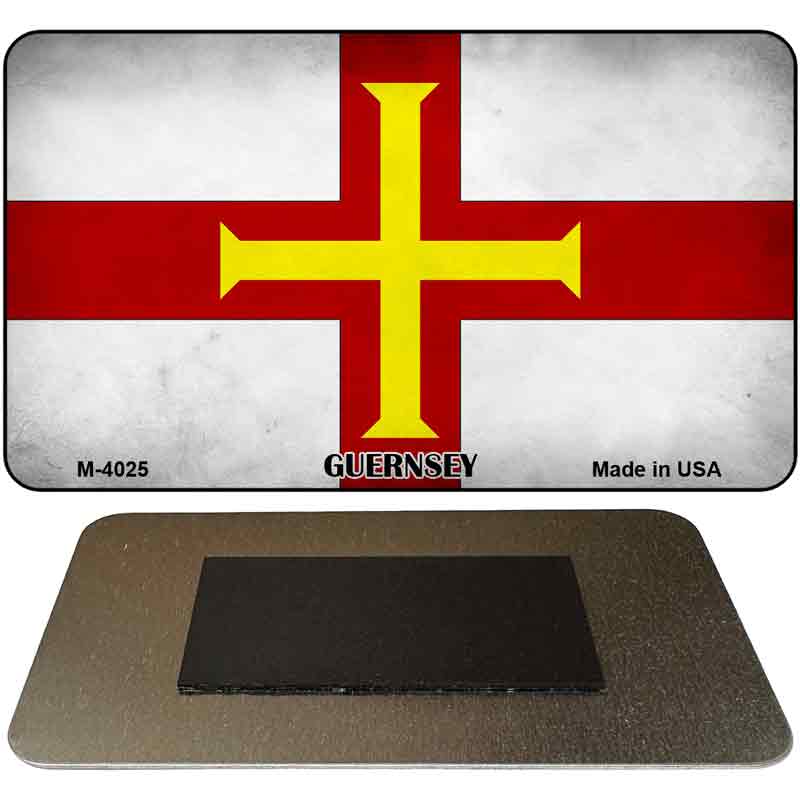 Guemsey Flag Novelty Metal Magnet M-4025