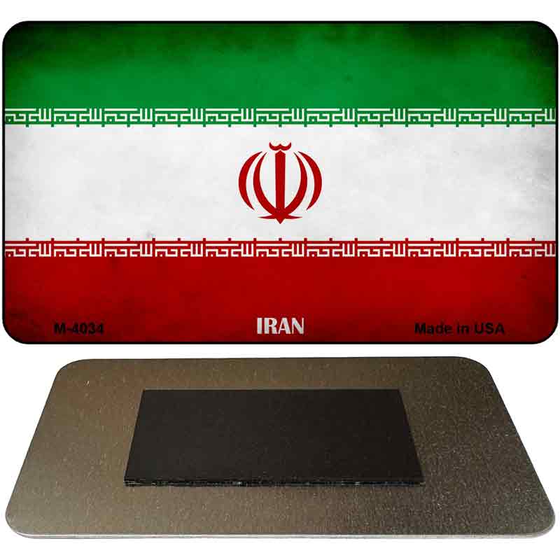 Iran Flag Novelty Metal Magnet M-4034