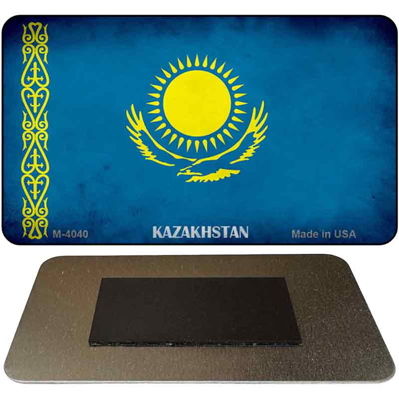 Kazakhstan Flag Novelty Metal Magnet M-4040