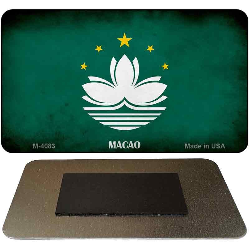 Macao Flag Novelty Metal Magnet M-4083