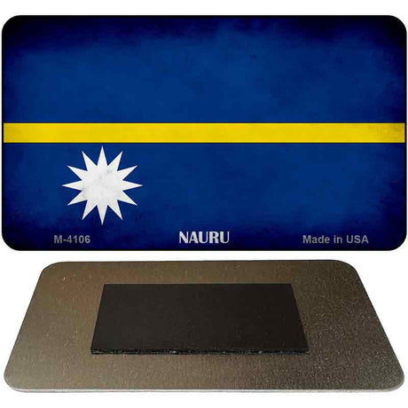 Nauru Flag Novelty Metal Magnet M-4106