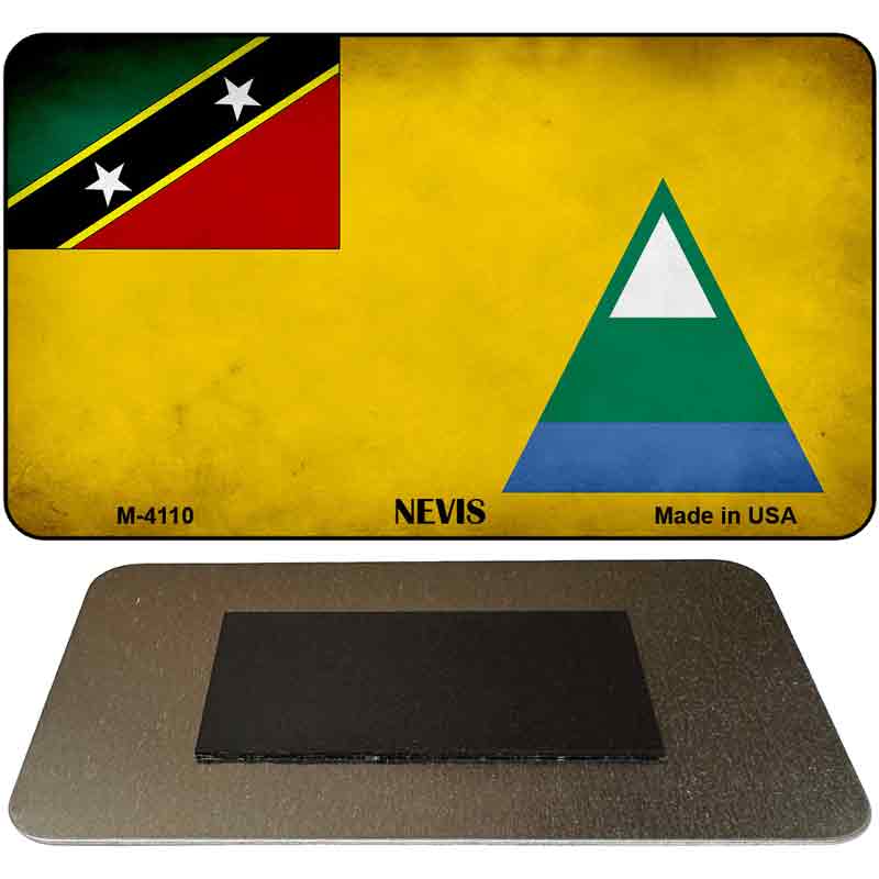 Nevis Flag Novelty Metal Magnet M-4110