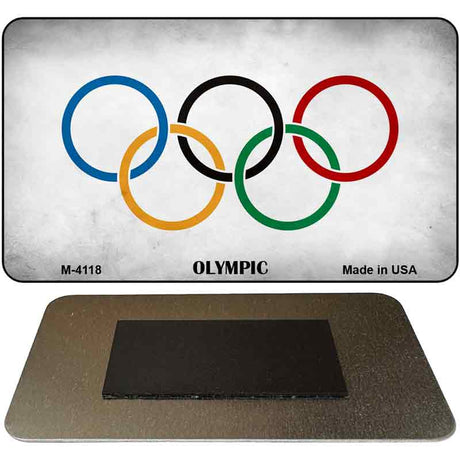 Olympic Flag Novelty Metal Magnet M-4118