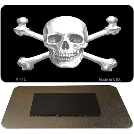 Skull and Crossbones Novelty Metal Magnet M-412