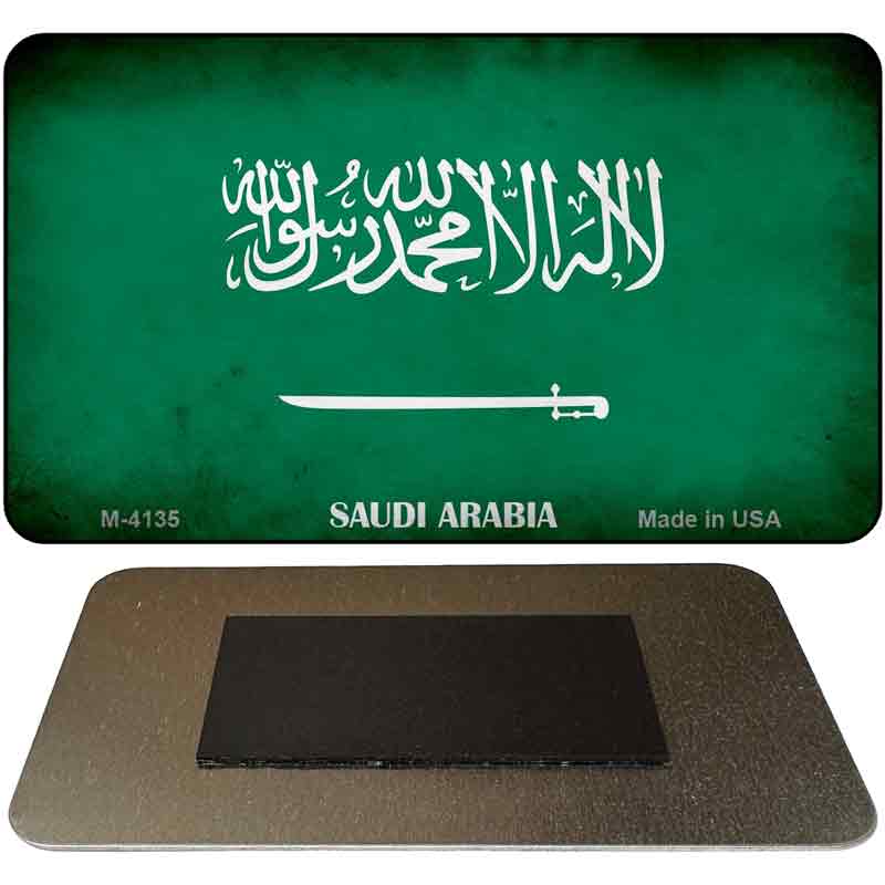 Saudi Arabia Flag Novelty Metal Magnet M-4135