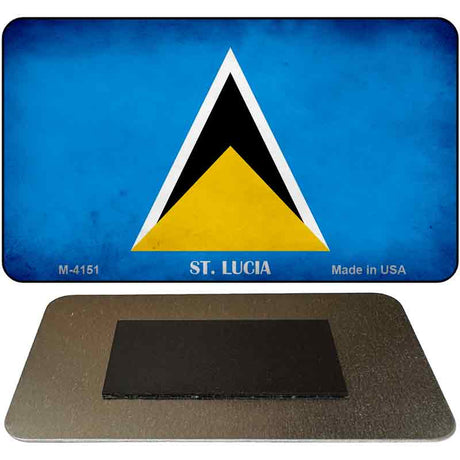 St Lucia Flag Novelty Metal Magnet M-4151