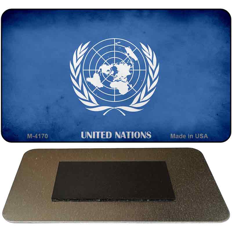 United Nations Flag Novelty Metal Magnet M-4170