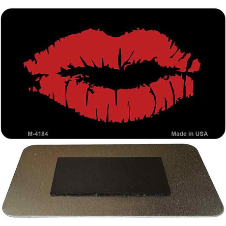 Full Red Lips Novelty Metal Magnet M-4184