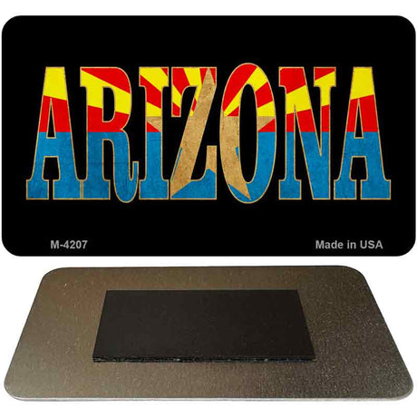 Arizona Inlayed State Flag Novelty Metal Magnet M-4207