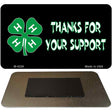 Thanks For Your Support 4-H Novelty Metal Magnet M-4226