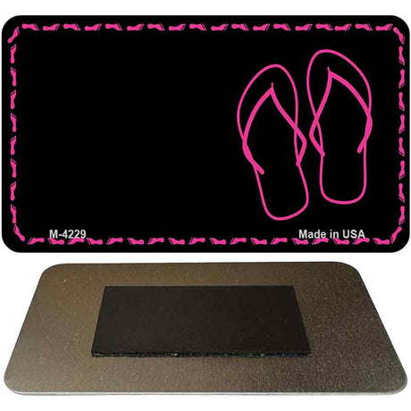 Flip Flops Offset Novelty Metal Magnet M-4229