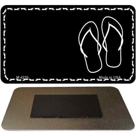 Flip Flops Offset Novelty Metal Magnet M-4230