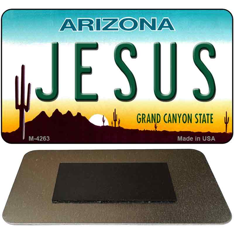 Jesus Arizona State License Plate Tag Magnet M-4263