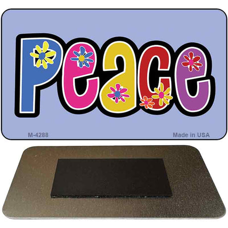 Peace And Flowers Novelty Metal Magnet M-4288