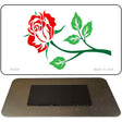 Rose Design White Novelty Metal Magnet M-428