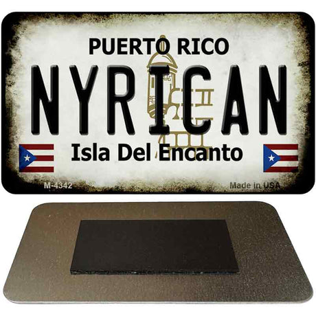 Nyrican Puerto Rico State License Plate Tag Magnet M-4342