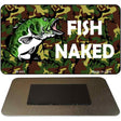 Fish Naked Novelty Metal Magnet M-443