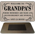 Welcome to Grandpas Novelty Metal Magnet M-4458