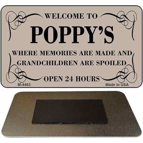 Welcome to Poppys Novelty Metal Magnet M-4463