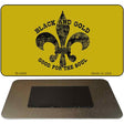 Fleur De Lis Gold Black Novelty Metal Magnet M-4466