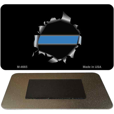 Thin Blue Line Bullethole Novelty Magnet M-4665