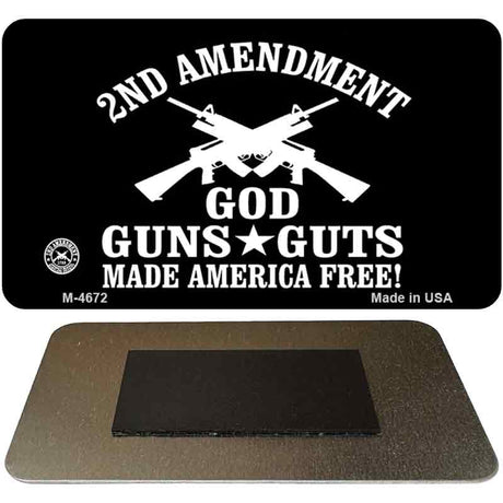 God Guns Guts Novelty Magnet M-4672