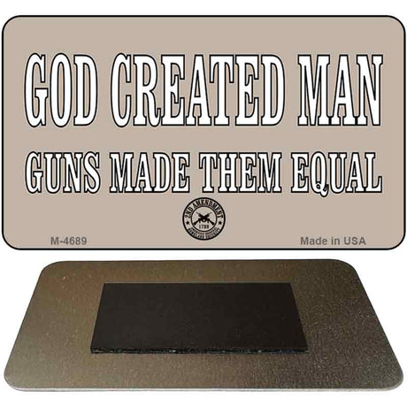 God Created Man Novelty Metal Magnet M-4689