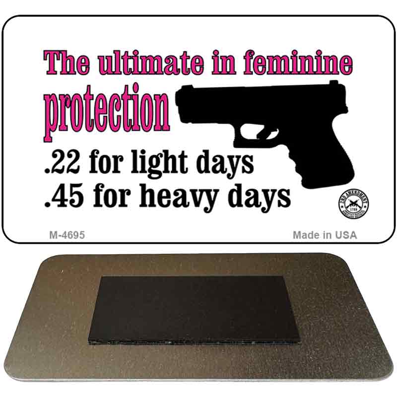 Feminine Protection Novelty Metal Magnet M-4695