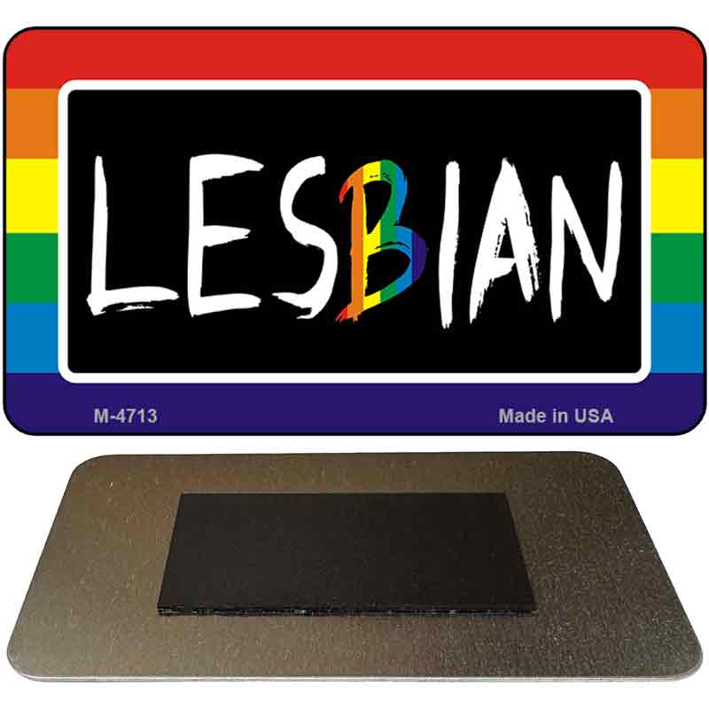 Lesbian Rainbow Novelty Metal Magnet M-4713