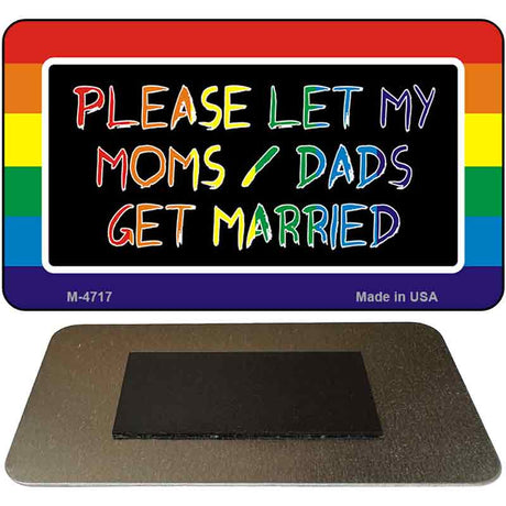 Get Married Rainbow Novelty Metal Magnet M-4717